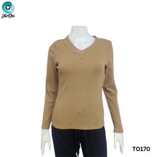 The Ori Women Long Sleeve Top Gray TO126A Large