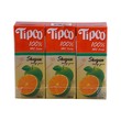 Tipco 100% Fruit Juice Shogun Orange 200MLx3PCS
