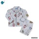 Max & Mia Kid Unisex Cotton Puff Long Sleeve Pajamas Set MM9946 White L (7/8yrs)