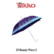 Nikko Umbrella 23Inches ရွှေရိုး Beauty Wave -2 (ခရမ်းရင့်ရောင်)