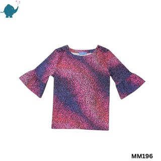 Max & Mia Girl Bell Sleeve Blouse MM196 Red Extra Small