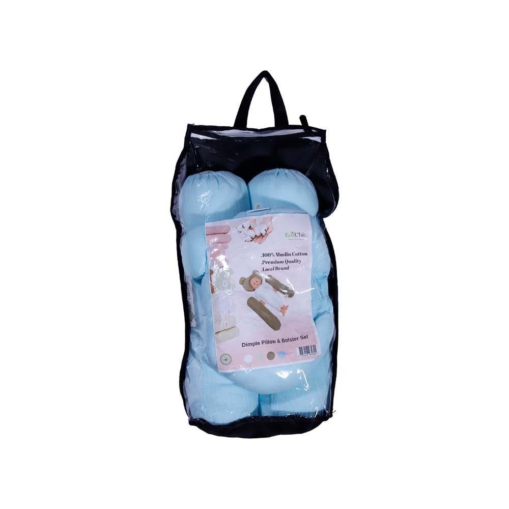 Eco Chic Muslin Dimple Pillow & Bolster Set