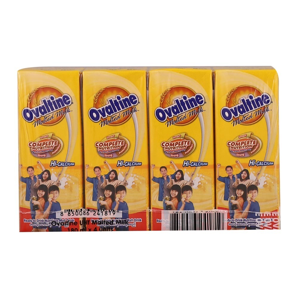 Ovaltine Hi-Calcium UHT Malted Milk Drink 165MLx4PCS