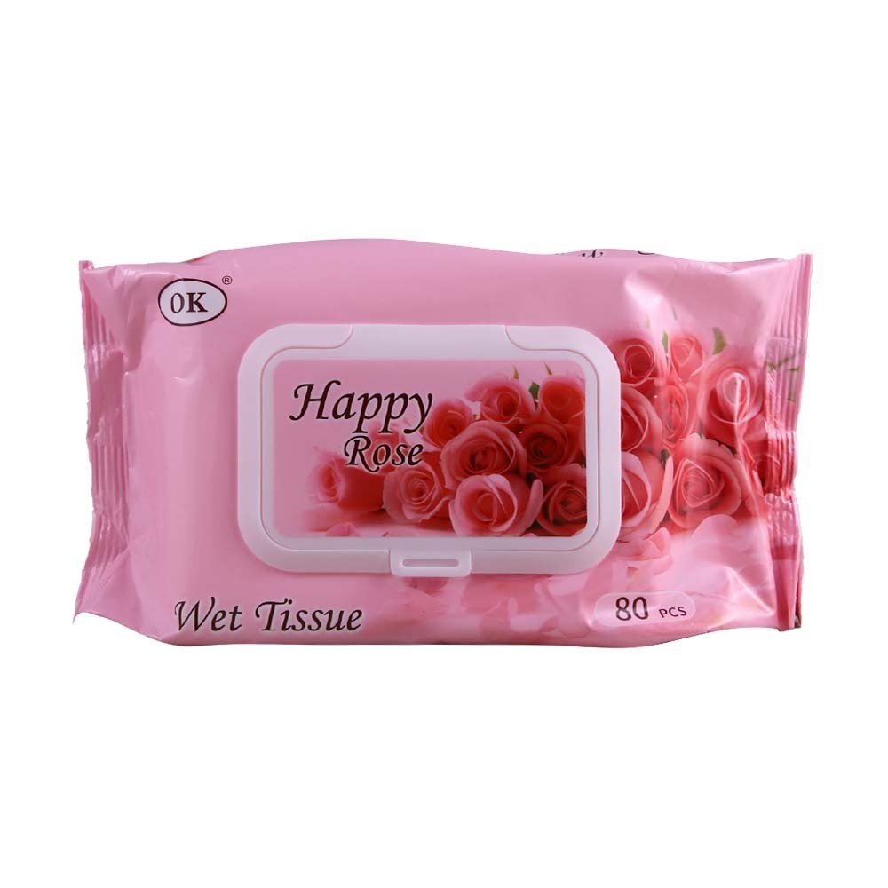 Ok Happy Rose Wet Tissue 80PCS