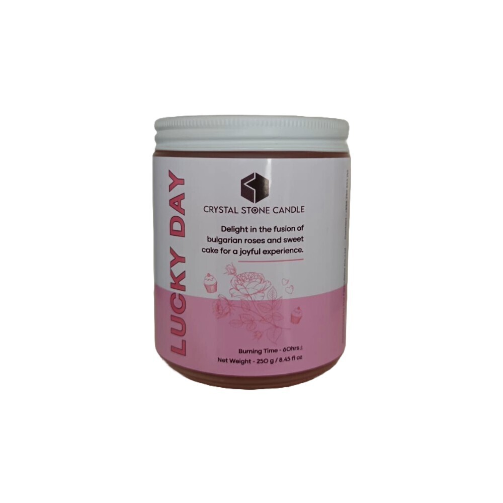 Crystal Stone Lucky Day Candle 250G (Jumbo)