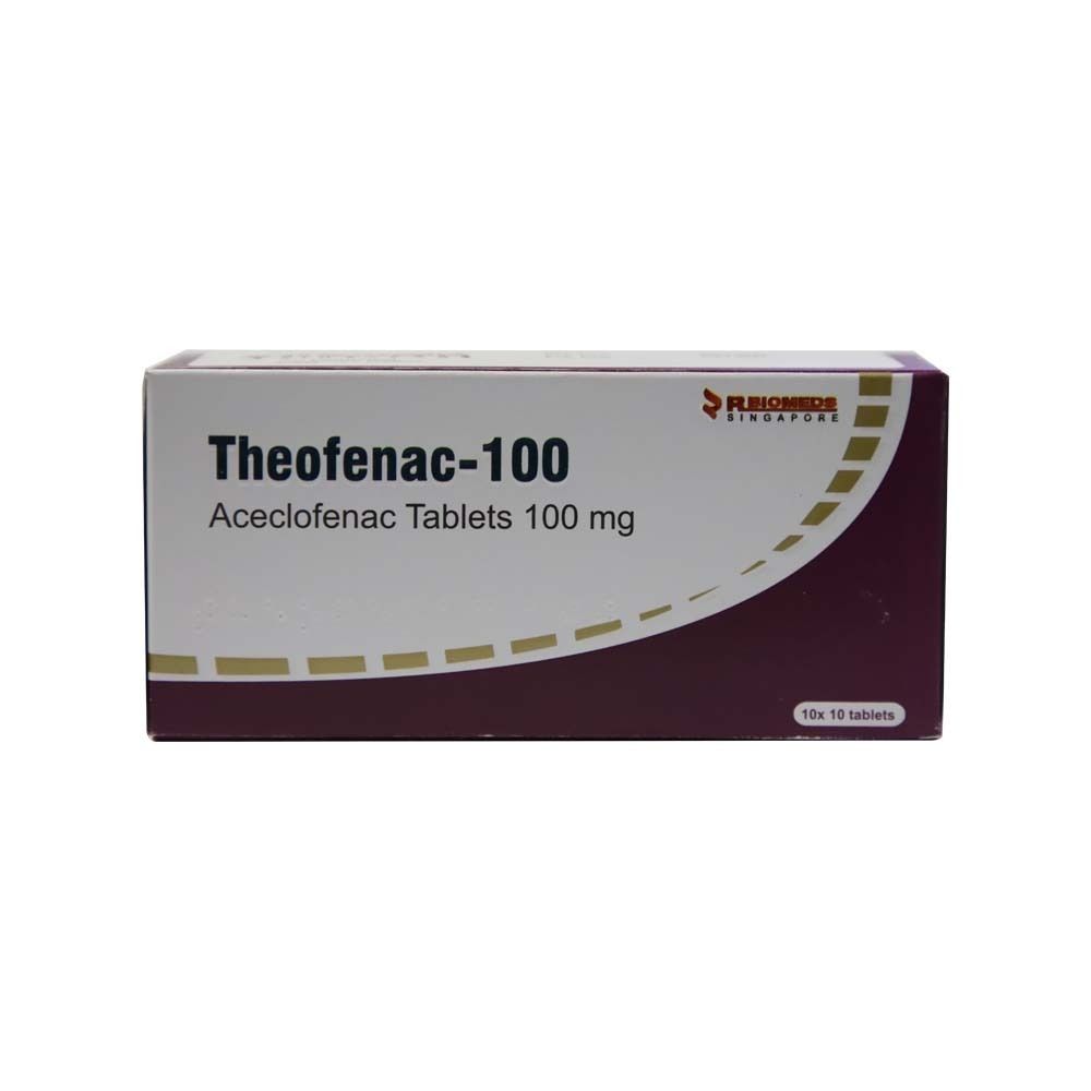Theofenac-100 Aceclofenac Tablets 100MG 10PCS x 10