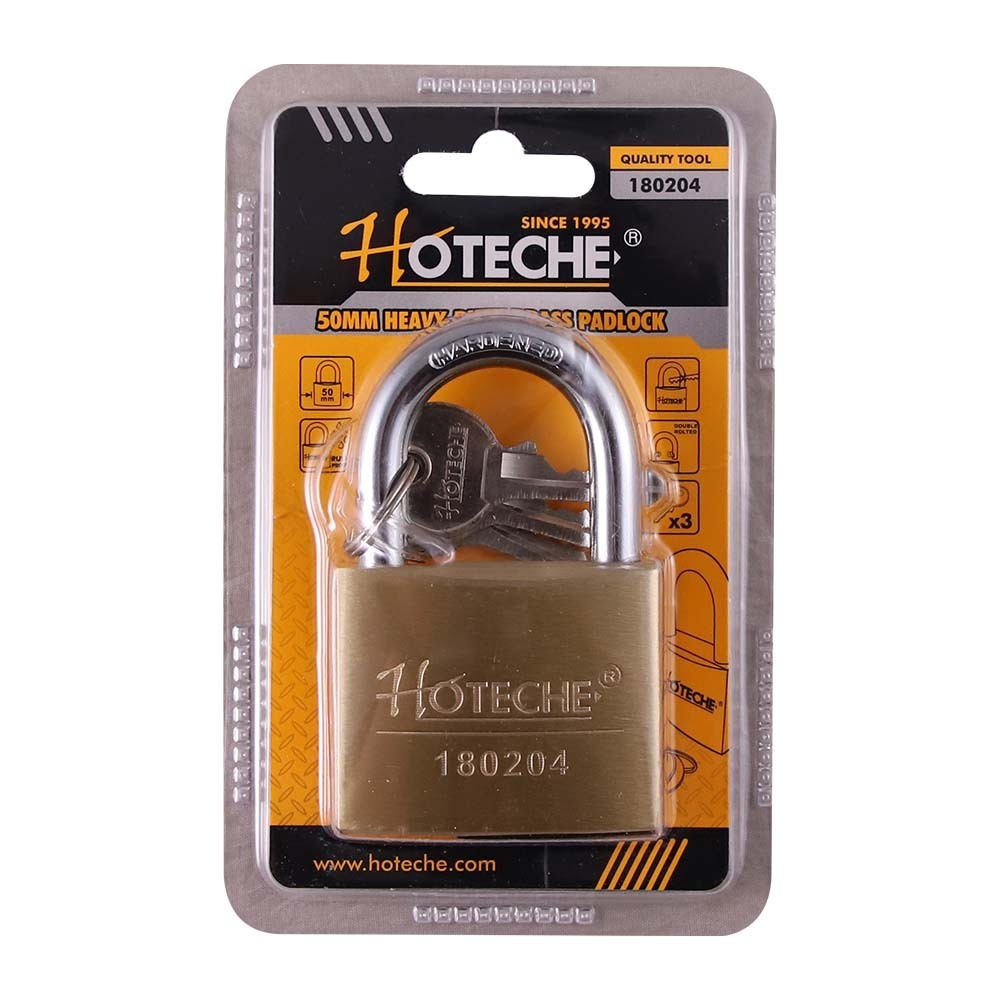 Hoteche Heavy-Duty Brass Padlock 50MM No.180204