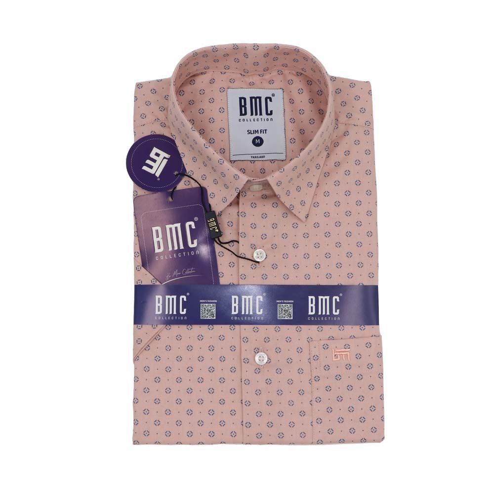 BMC Men Slimfit Shirt Short Sleeve 2330072 Brick Medium