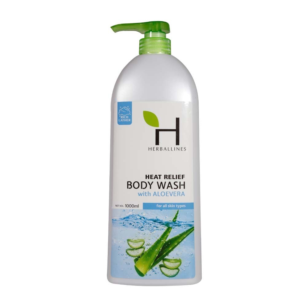 Herballines Skin Smoothing Body Shower 1000ML (Aloe Vera)